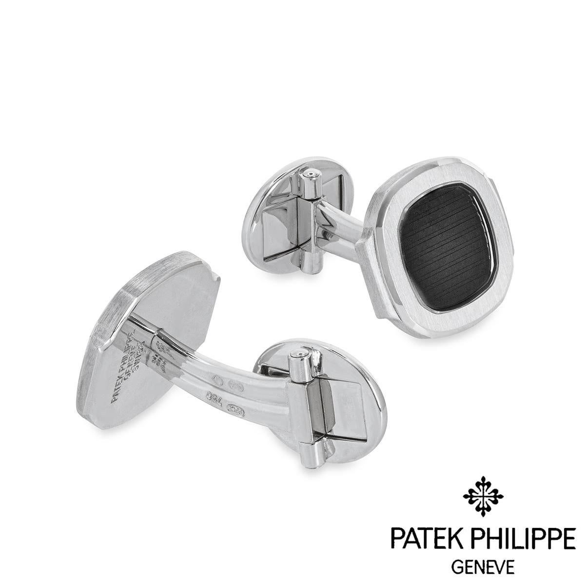 Men's Patek Philippe White Gold Nautilus Cufflinks 2205.9057G-011