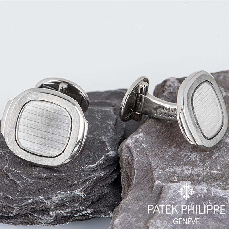 Patek Philippe White Gold Nautilus Cufflinks For Sale 1
