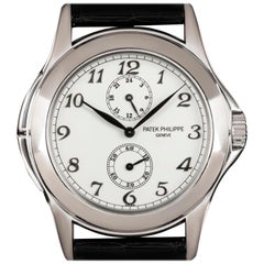 Patek Philippe White Gold White Dial Travel Time Manual Wristwatch Ref 5134G