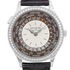 Automatikuhr 7130G-001, Patek Philippe World Time, 18 Karat Weißgold, Opal-Zifferblatt