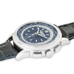 Patek Philippe World Time Chronograph White Gold Blue Opaline Dial 5930G-001