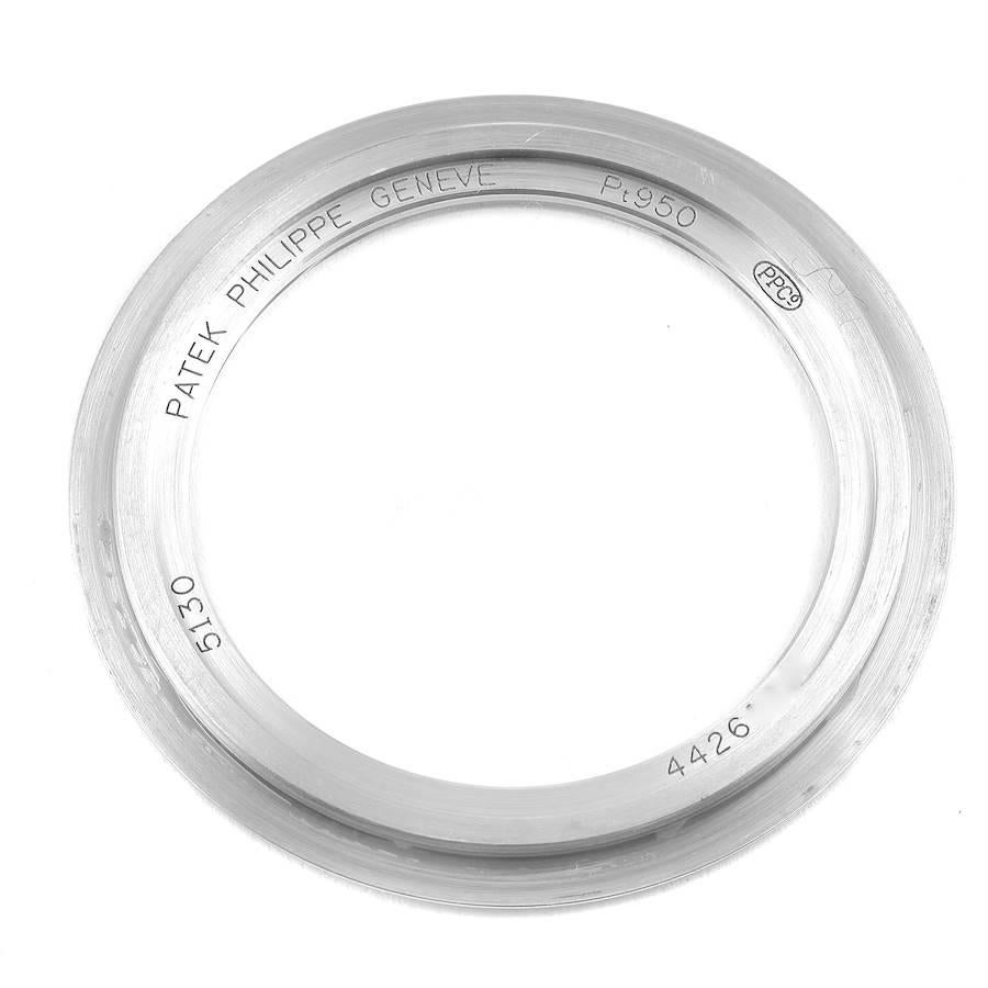 Platin-Herrenuhr 5130 von Patek Philippe, World Time Complications im Angebot 3