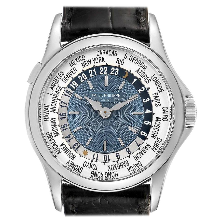 Patek Philippe World Time Complications Platinum Watch 5110 Box Papers For Sale
