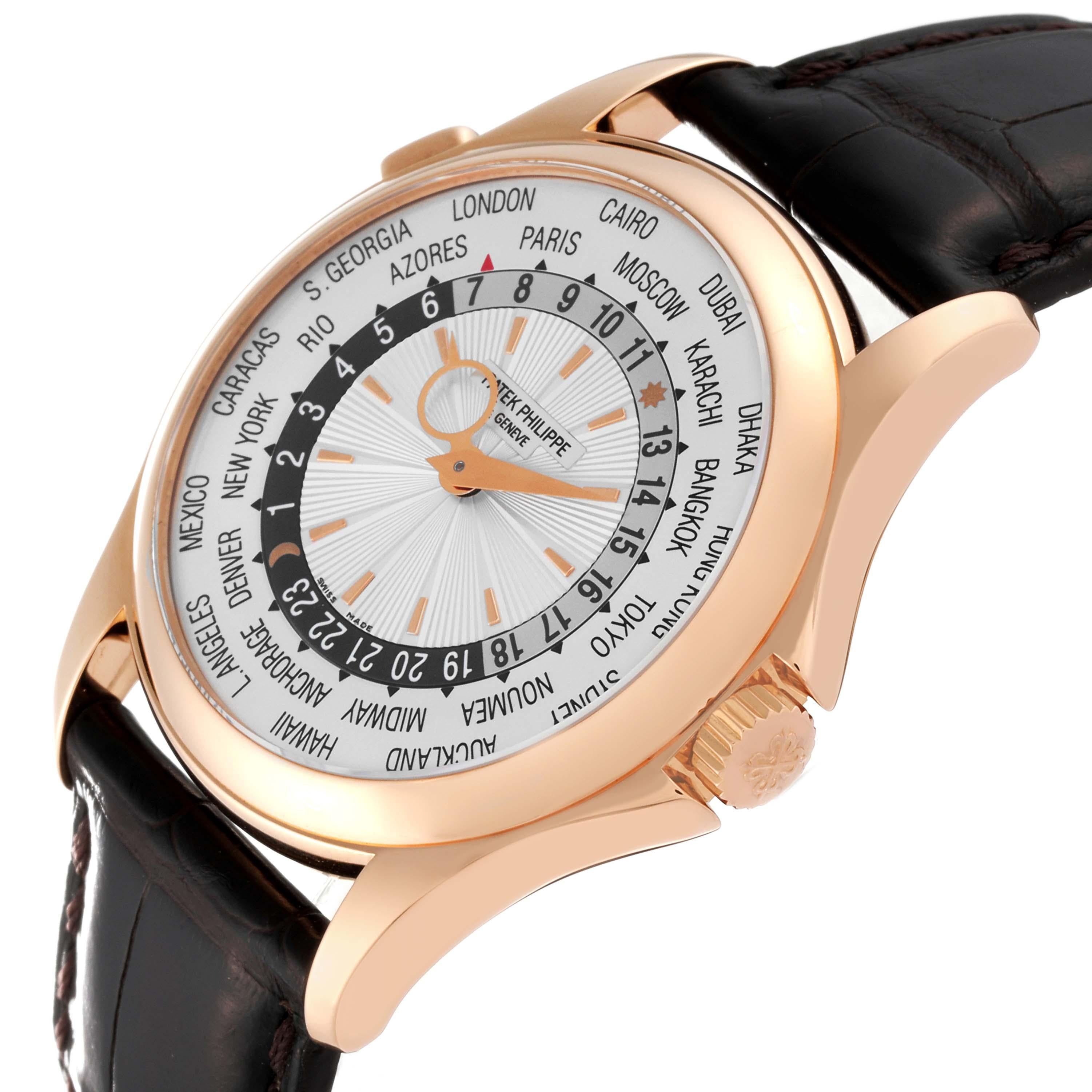 Patek Philippe World Time Complications Rose Gold Mens Watch 5130 For Sale 2