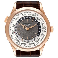 Patek Philippe World Time Complications Rose Gold Mens Watch 5230 Box Papers