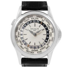 Herrenuhr 5110 von Patek Philippe World Time mit Komplikationen aus Weißgold