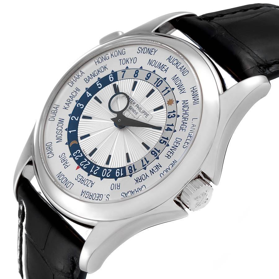 Men's Patek Philippe World Time Complications White Gold Mens Watch 5130