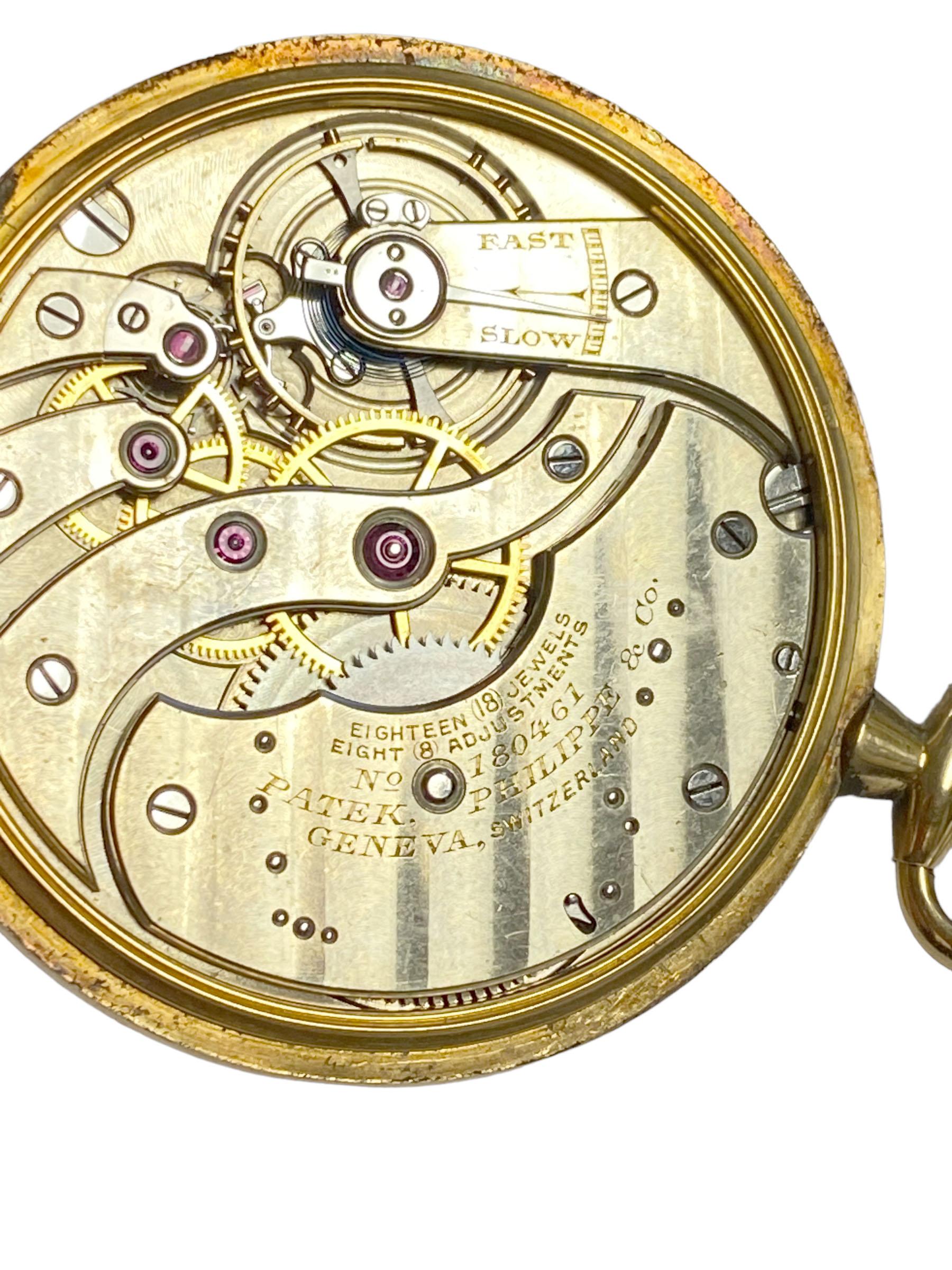 Patek Philippe Yellow Gold 1920s Pocket Watch In Excellent Condition For Sale In Chicago, IL