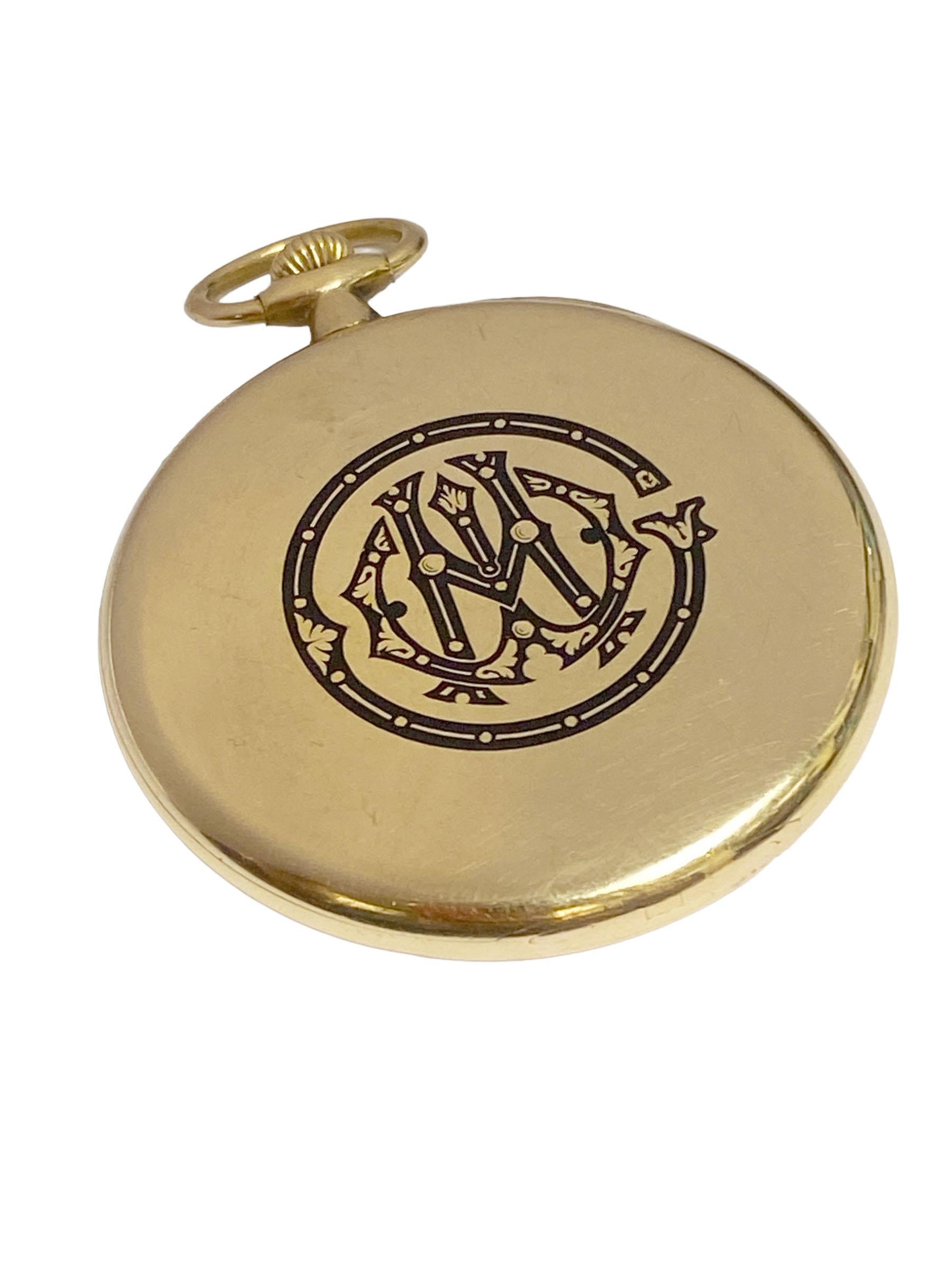 Patek Philippe Yellow Gold 1920s Pocket Watch For Sale 1