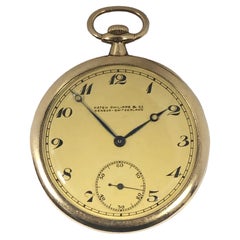 Vintage Patek Philippe Yellow Gold 1920s Pocket Watch