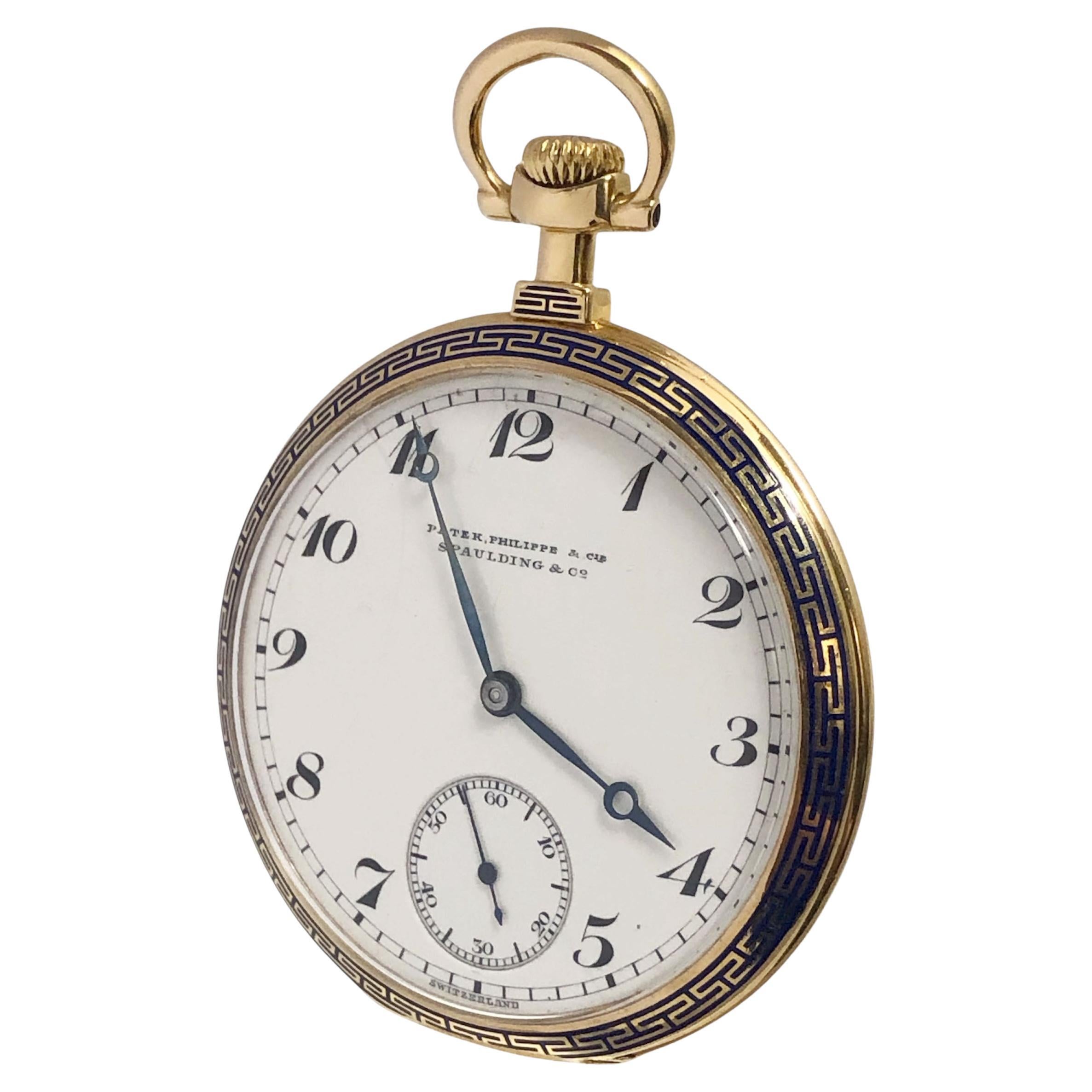 Patek Philippe Yellow Gold and Enamel Pocket Watch