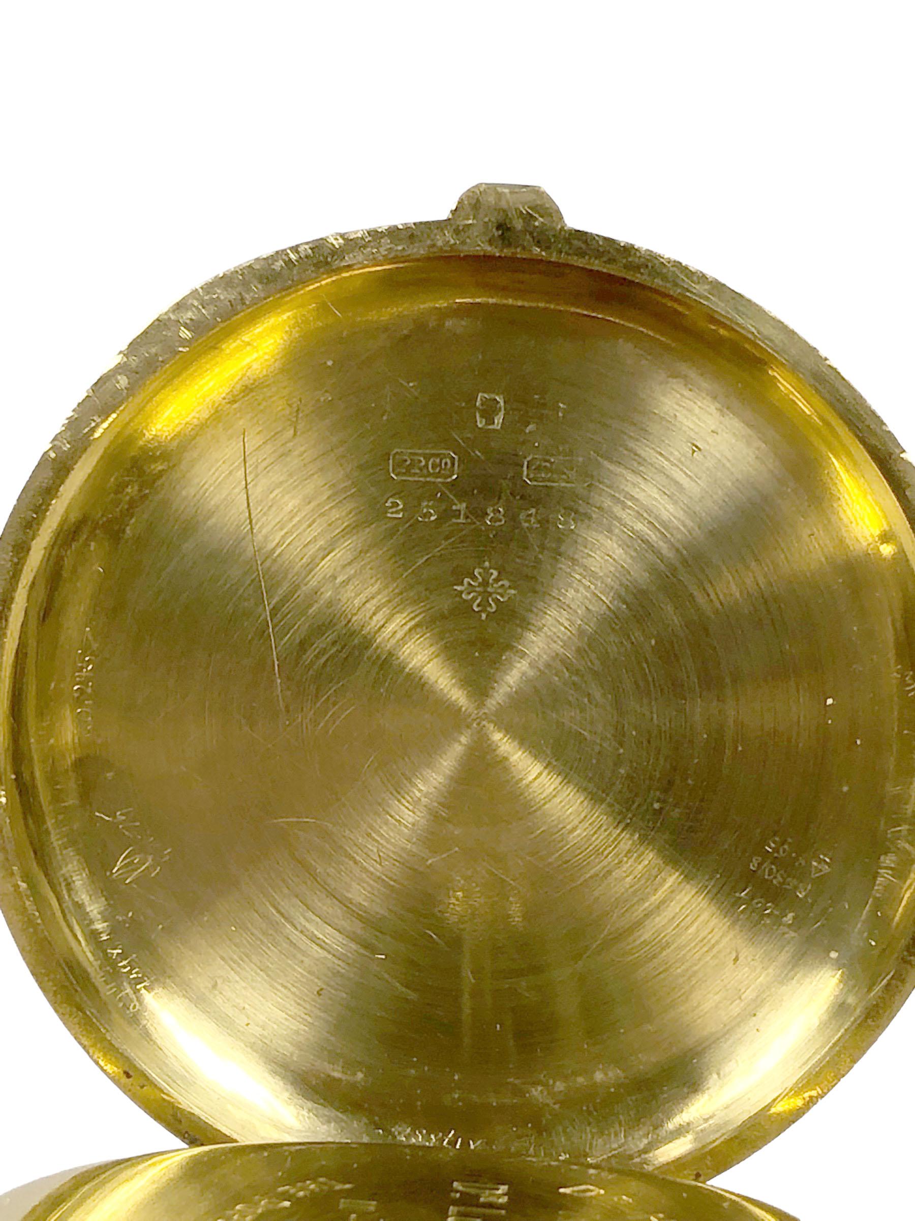 Antike Chronograph-Taschenuhr aus Gelbgold von Patek Philippe im Angebot 2