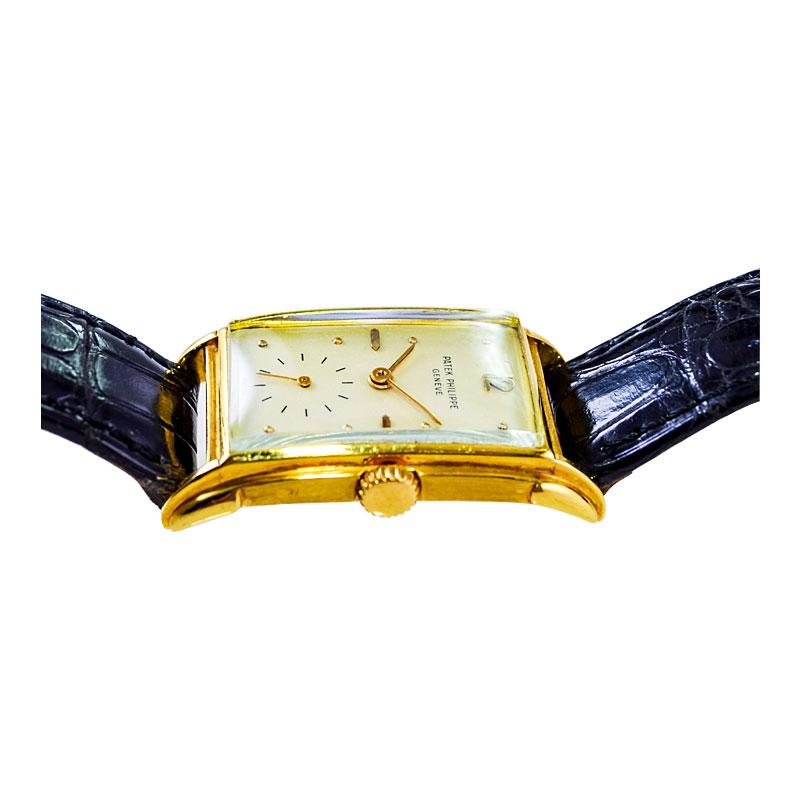 Patek Philippe Yellow Gold Art Deco Manual Watch, circa 1948 3