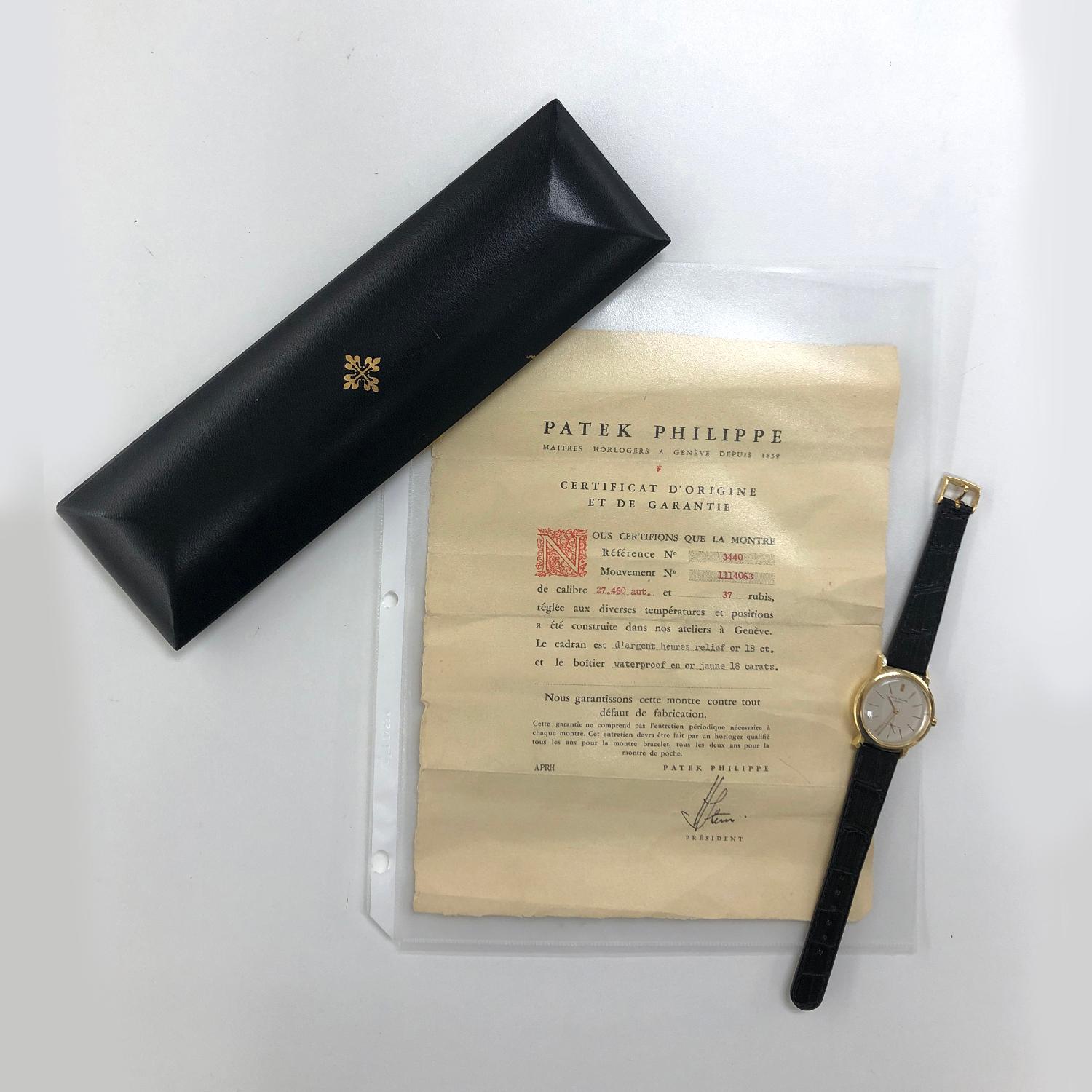 Patek Philippe Yellow Gold Automatic Calatrava Ref.3440J For Sale 4