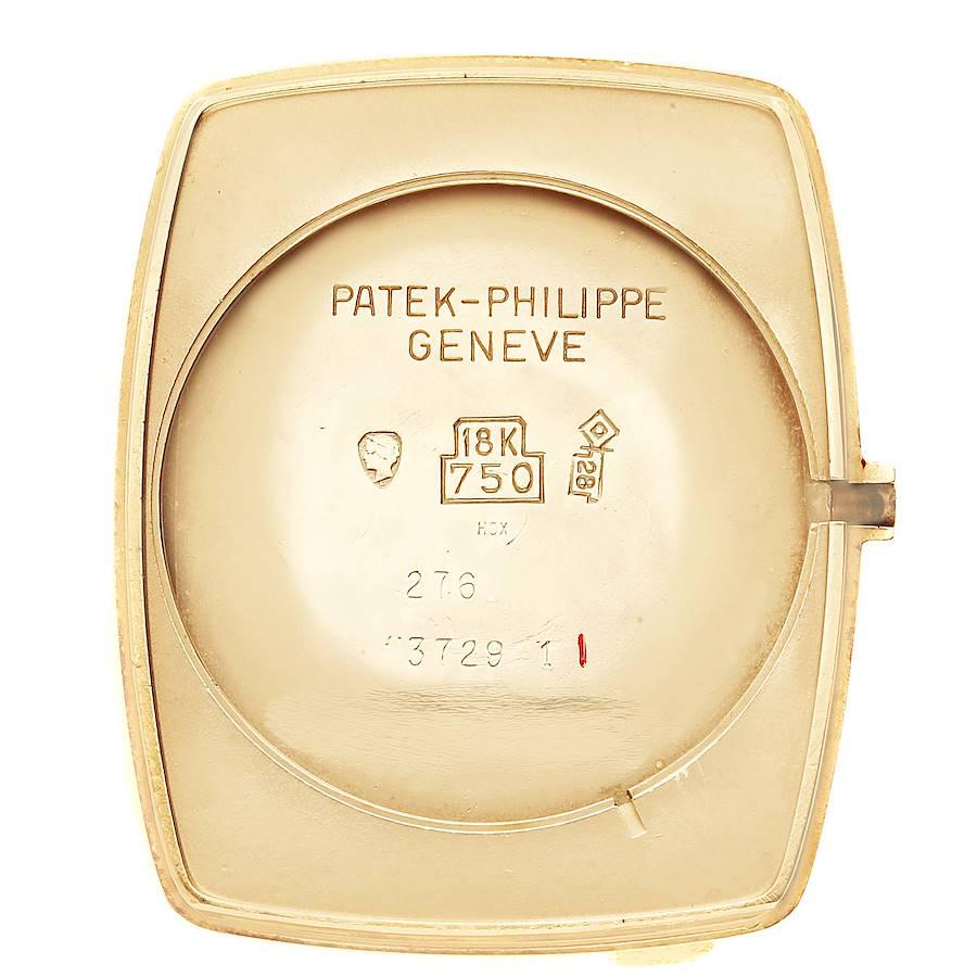 Patek Philippe Yellow Gold Black Onyx Dial Vintage Mens Watch 3729 In Excellent Condition In Atlanta, GA