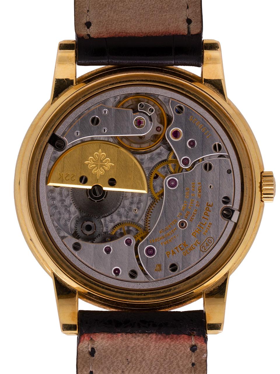 Patek Philippe Yellow Gold Calatrava automatic wristwatch Ref 5032 , circa 1990s 1