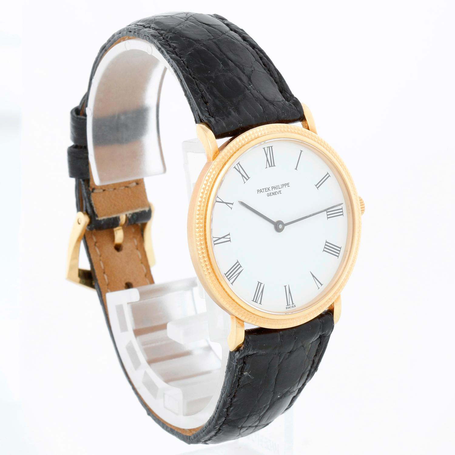 Patek Philippe Yellow Gold Calatrava Men's Quartz Watch Ref. 3954 1