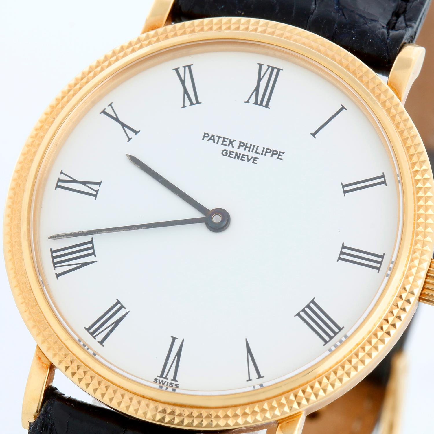 Patek Philippe Yellow Gold Calatrava Men's Quartz Watch Ref. 3954 4