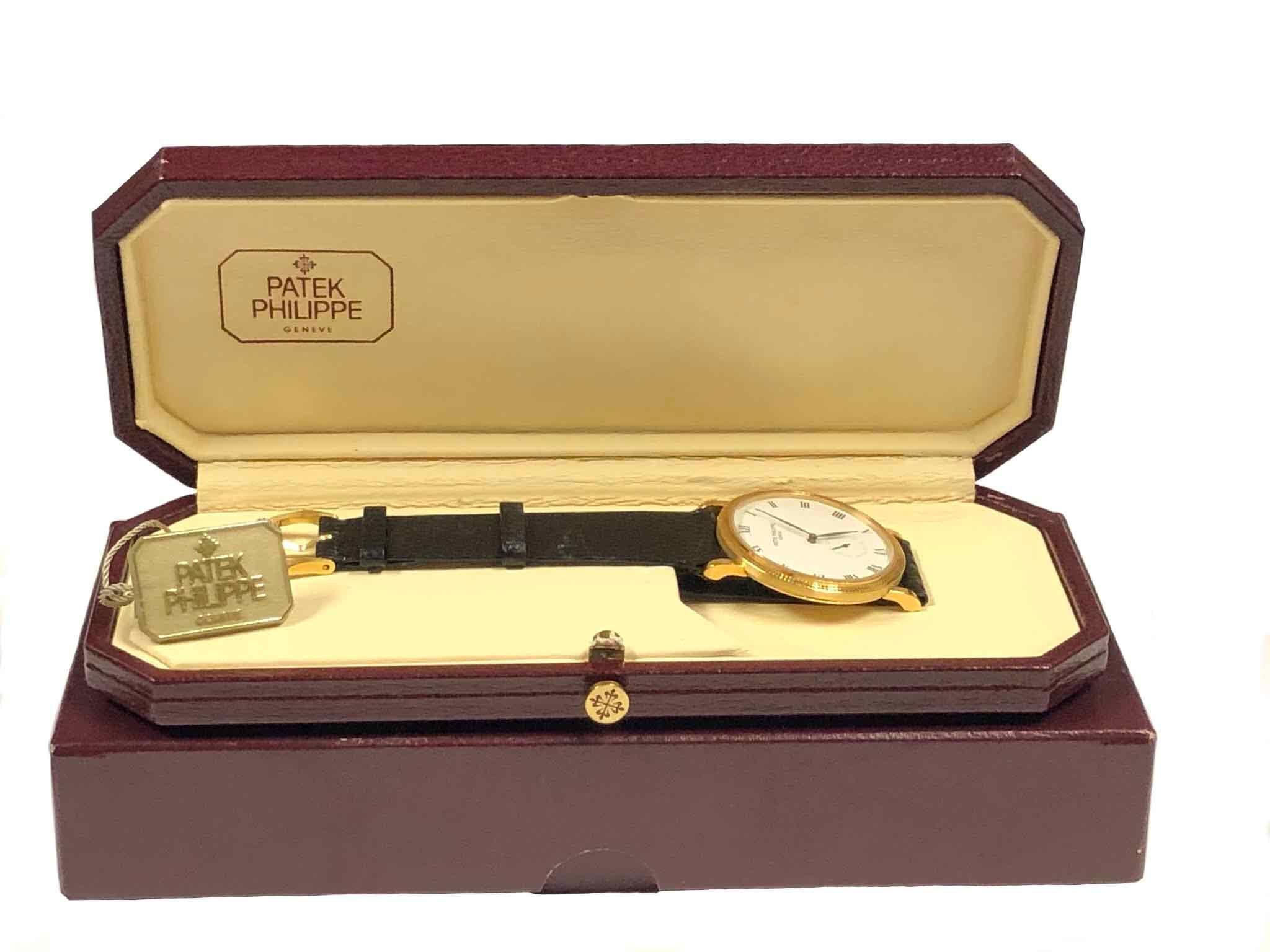 Women's Patek Philippe Yellow Gold Calatrava Ref 3919 Manual Wind Wristwatch