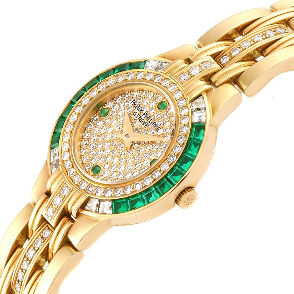 yellow gold emerald watches