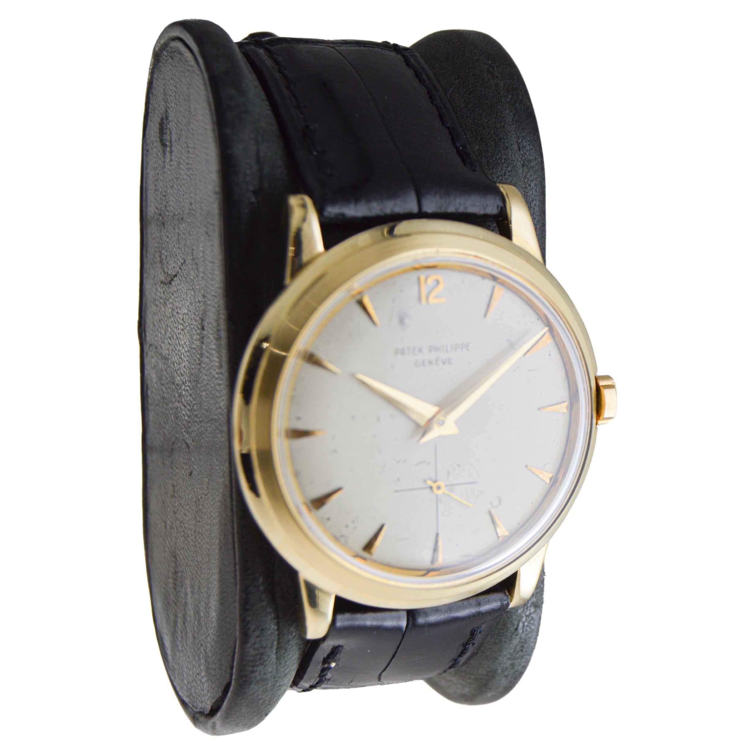Art Deco Patek Philippe Yellow Gold Disco Volante Original Dial Automatic Watch