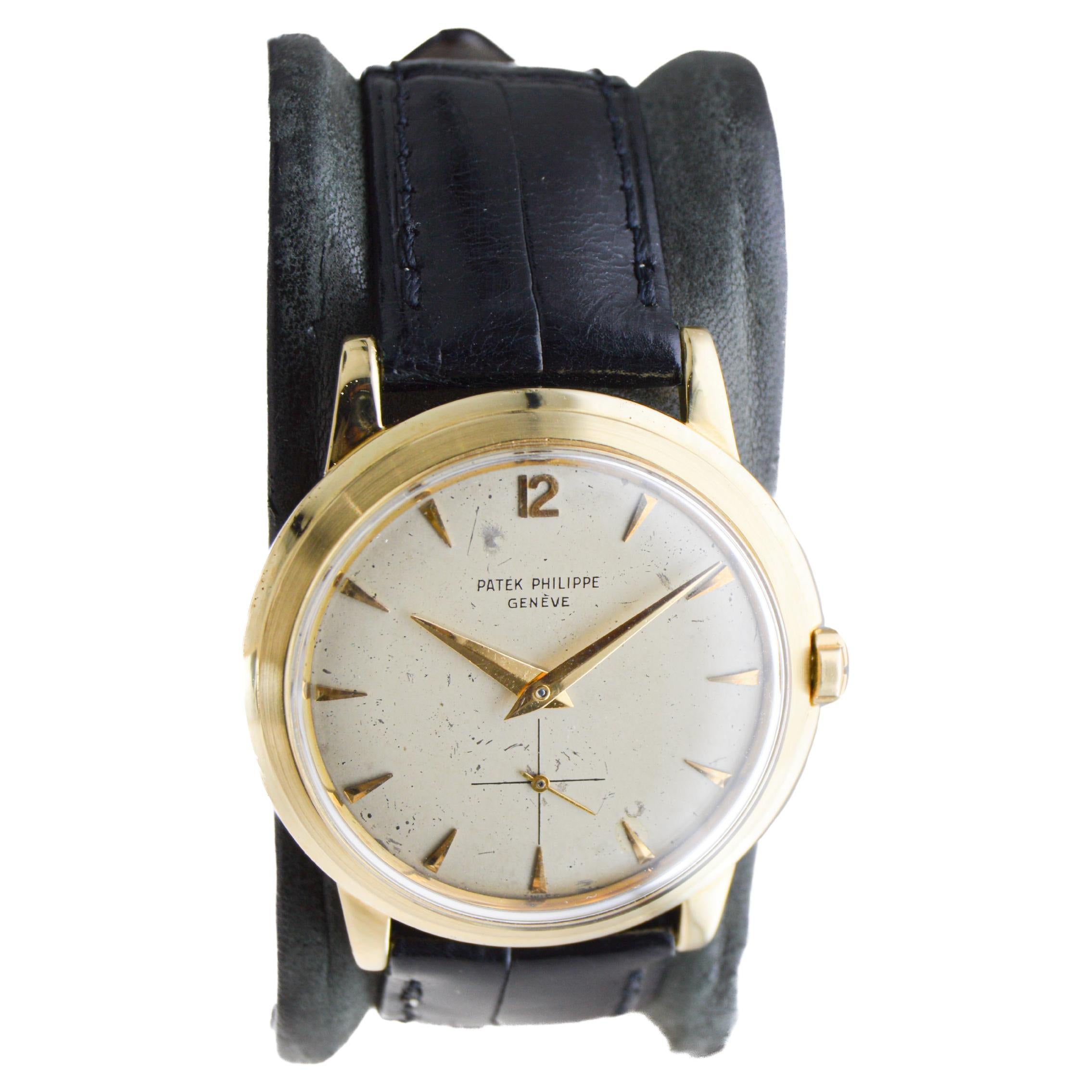 Patek Philippe Yellow Gold Disco Volante Original Dial Automatic Watch In Excellent Condition In Long Beach, CA