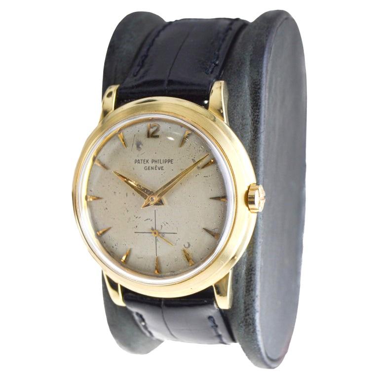 Women's or Men's Patek Philippe Yellow Gold Disco Volante Original Dial Automatic Watch