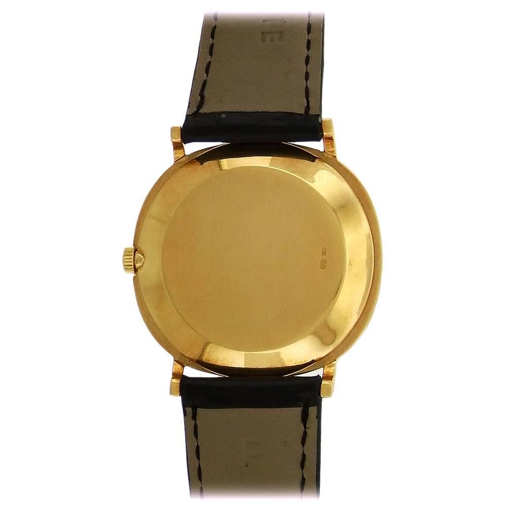 Women's or Men's Patek Philippe Yellow Gold Ellipse Blue Dial automatic Wristwatch Ref 3989 