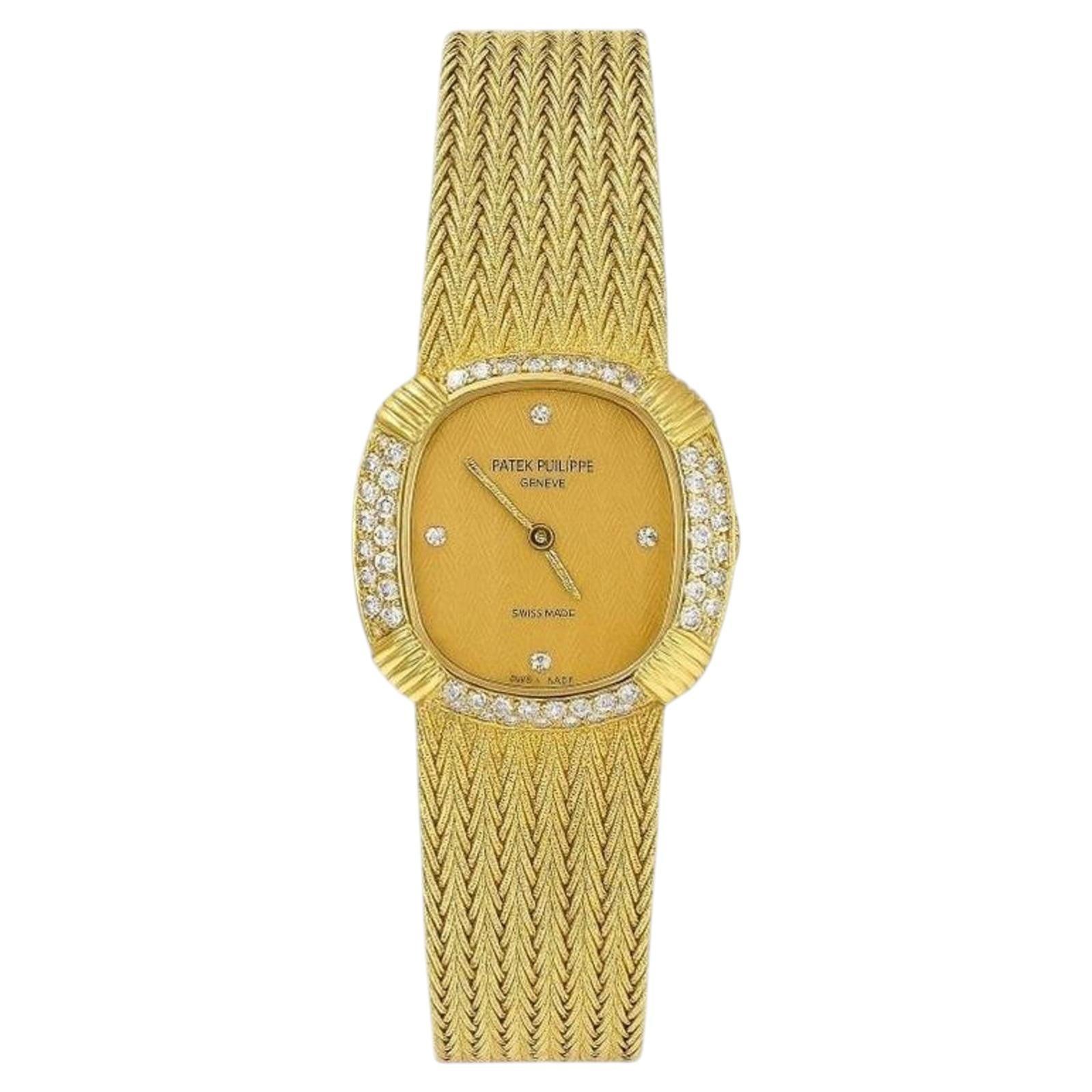 Patek Philippe Gelbgold Handaufzug Damen-Armbanduhr