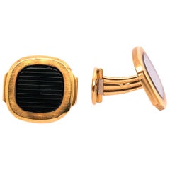 Retro Patek Philippe Yellow Gold Nautilus Cufflinks