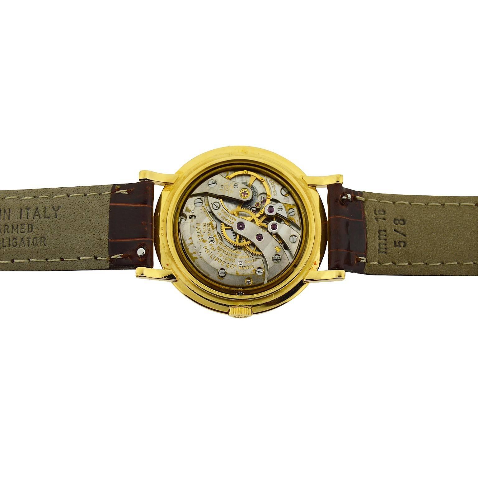Patek Philippe Yellow Gold Original Florentine Bezel Manual Watch 3