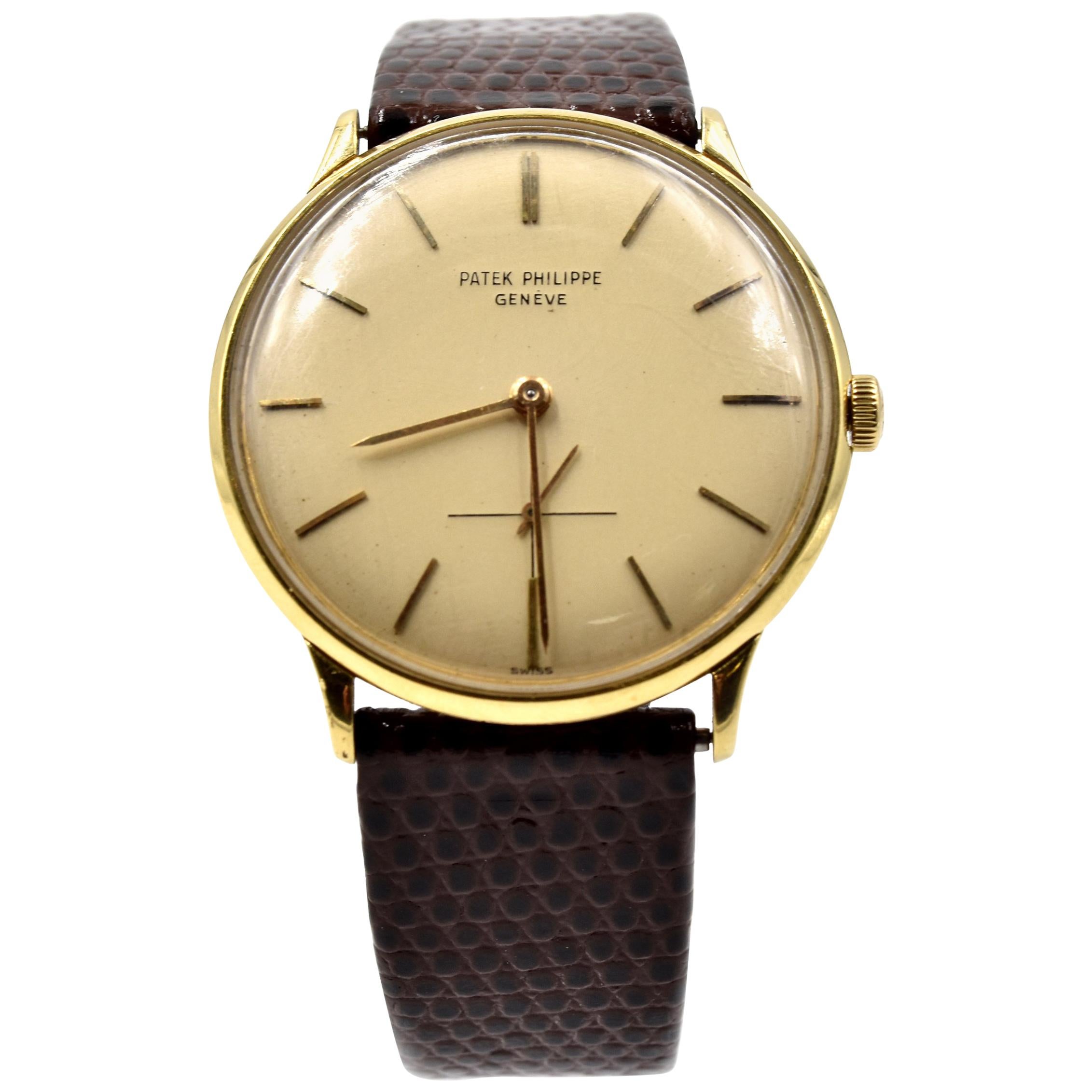 Patek Philippe Yellow Gold Vintage manual wind Wristwatch Ref 2573