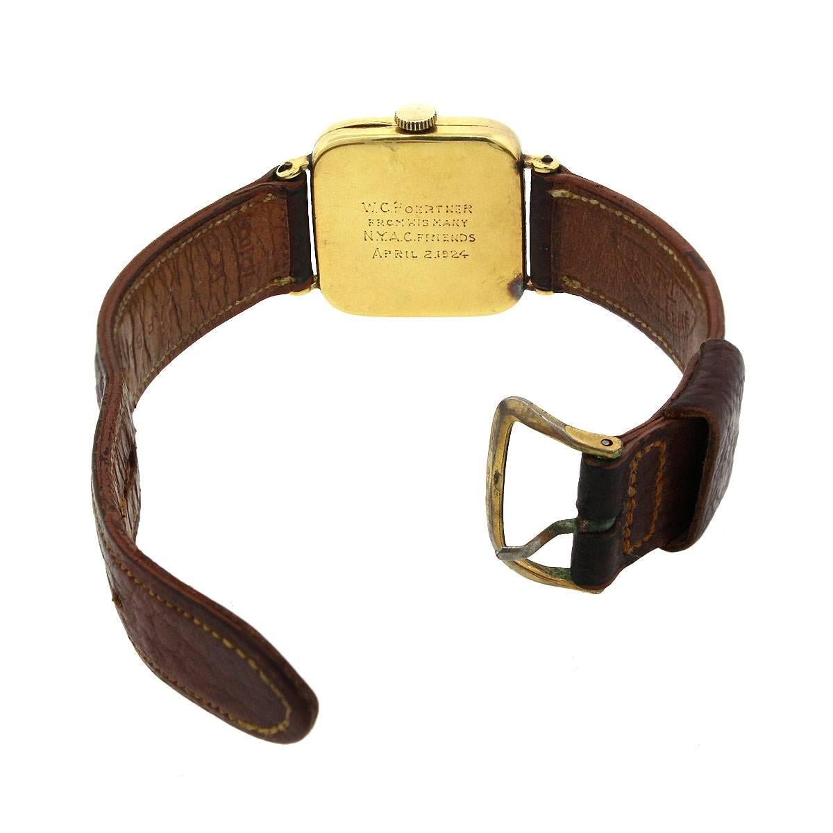  Patek Philippe Yellow Gold Vintage Manual Wristwatch, Circa 1920s  1