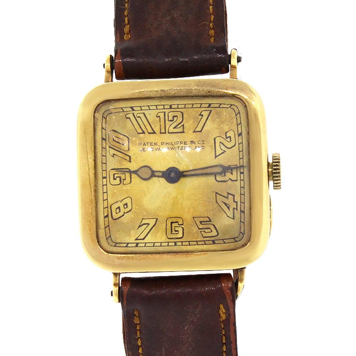  Patek Philippe Yellow Gold Vintage Manual Wristwatch, Circa 1920s 