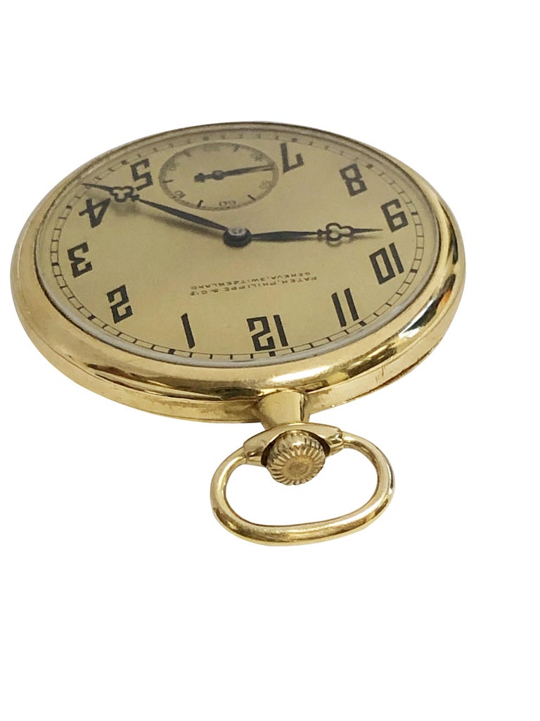 Men's Patek Philippe Yellow Gold Vintage Pocket Watch For Sale