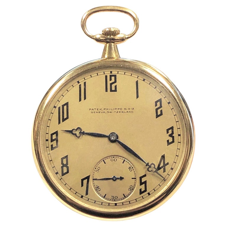 Patek Philippe Yellow Gold Vintage Pocket Watch For Sale