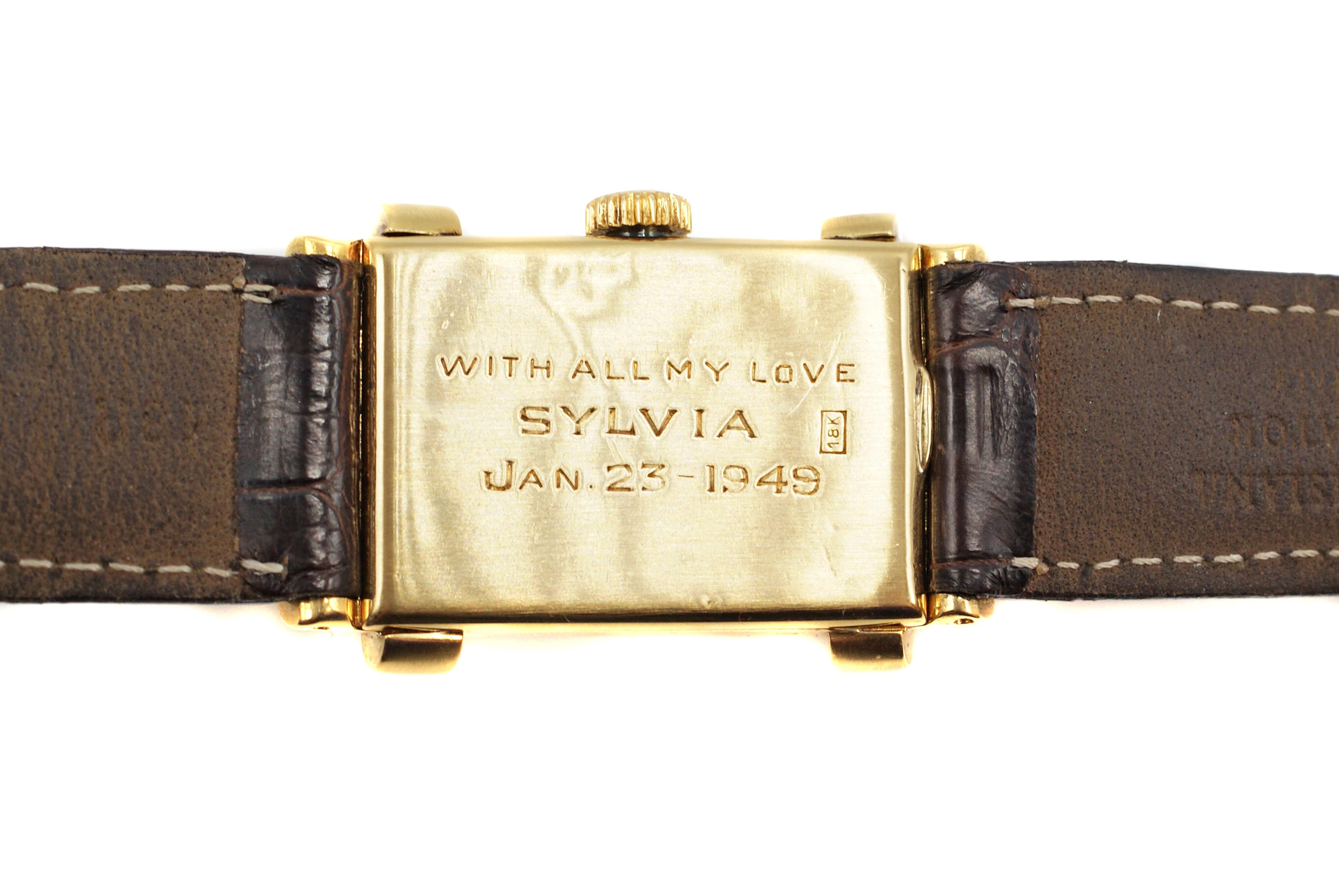 Patek Philippe yellow gold Vintage Top Hat Manual Wristwatch, circa 1949 In Excellent Condition In New York, NY