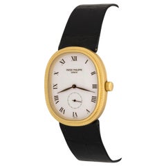Patek Philippe Yellow Gold White Dial Ellipse Wristwatch