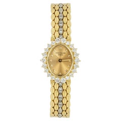 Gelb-Weißgold-Cocktailuhr von Patek Philippe mit Diamantenbesatz