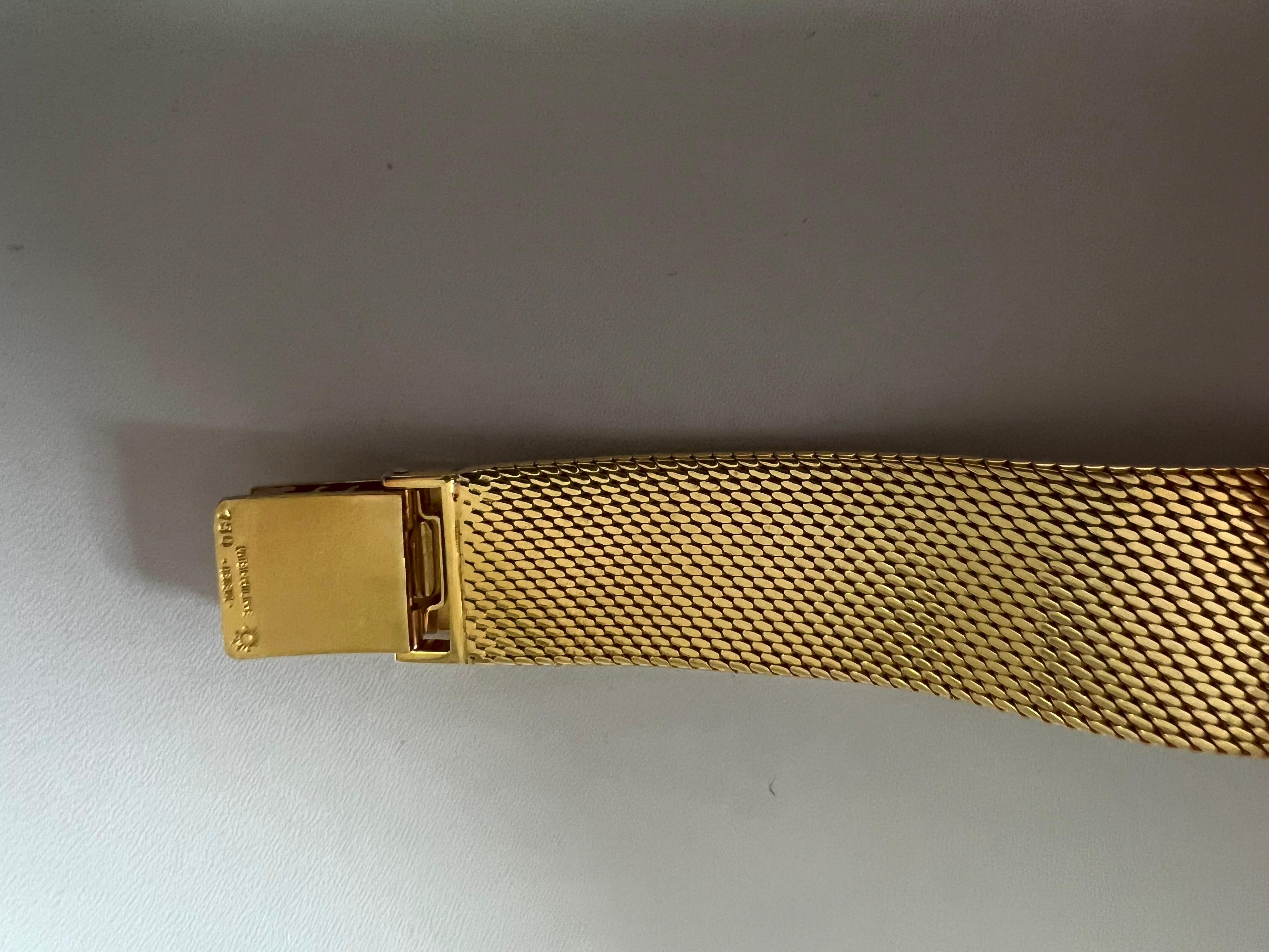 Patek Phillipe 18 Karat Yellow Gold Textured Gold Vintage Estate Watch For Sale 2