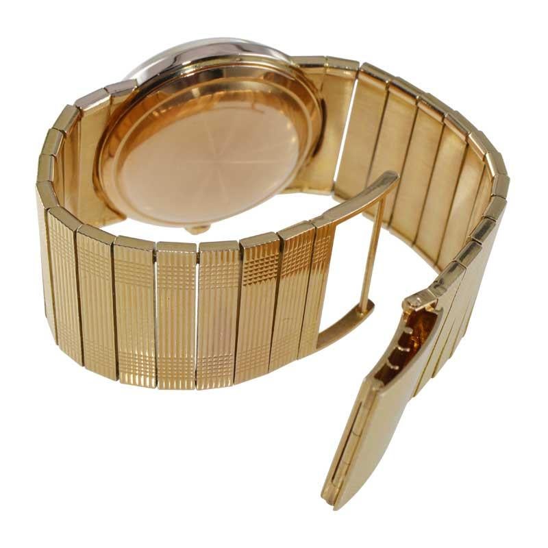 Modernist Patek Rose Gold Automatic Watch Ref 2584, circa 1956 For Sale