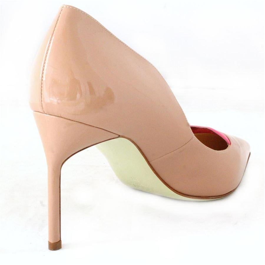 Patent leather Antique rose color Pink mouth Heel height cm 9 (3.54 inches) Original price euro 435
