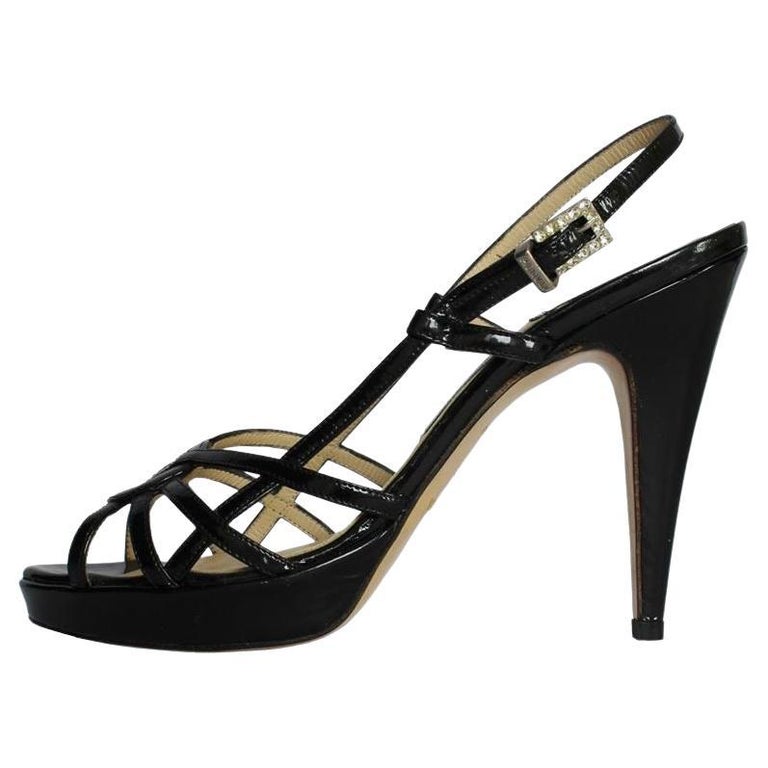 Luciano Padovan Patent sandal size 36 For Sale at 1stDibs