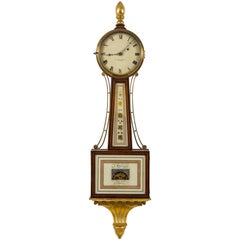 Patent Timepiece Banjo Clock, Providence, RI by Walter H. Durfee, circa 1900