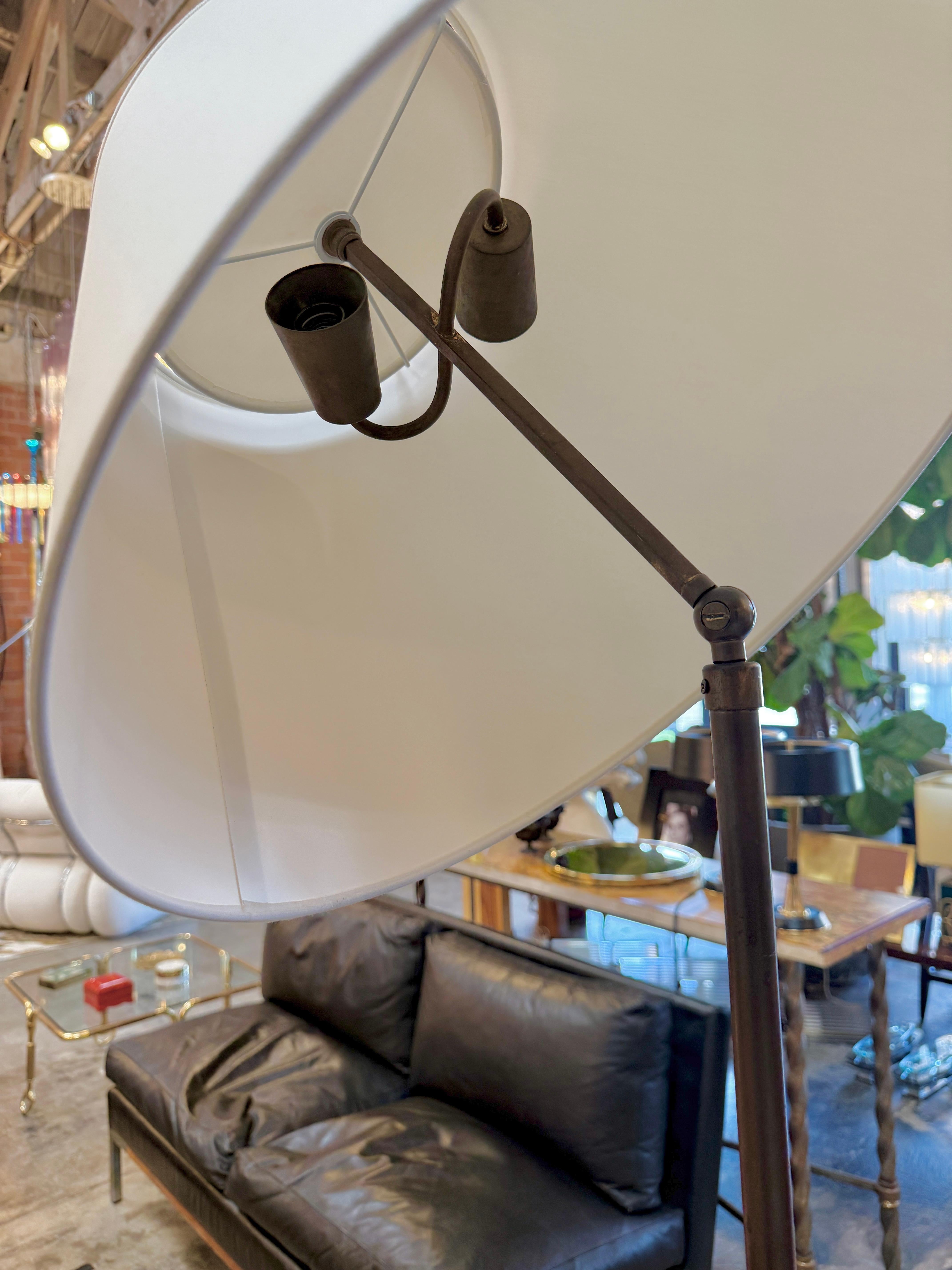 Patented Adjustable Brass Floor Lamp by Angelo Lelli for Arredoluce, Italy, 1950 For Sale 10