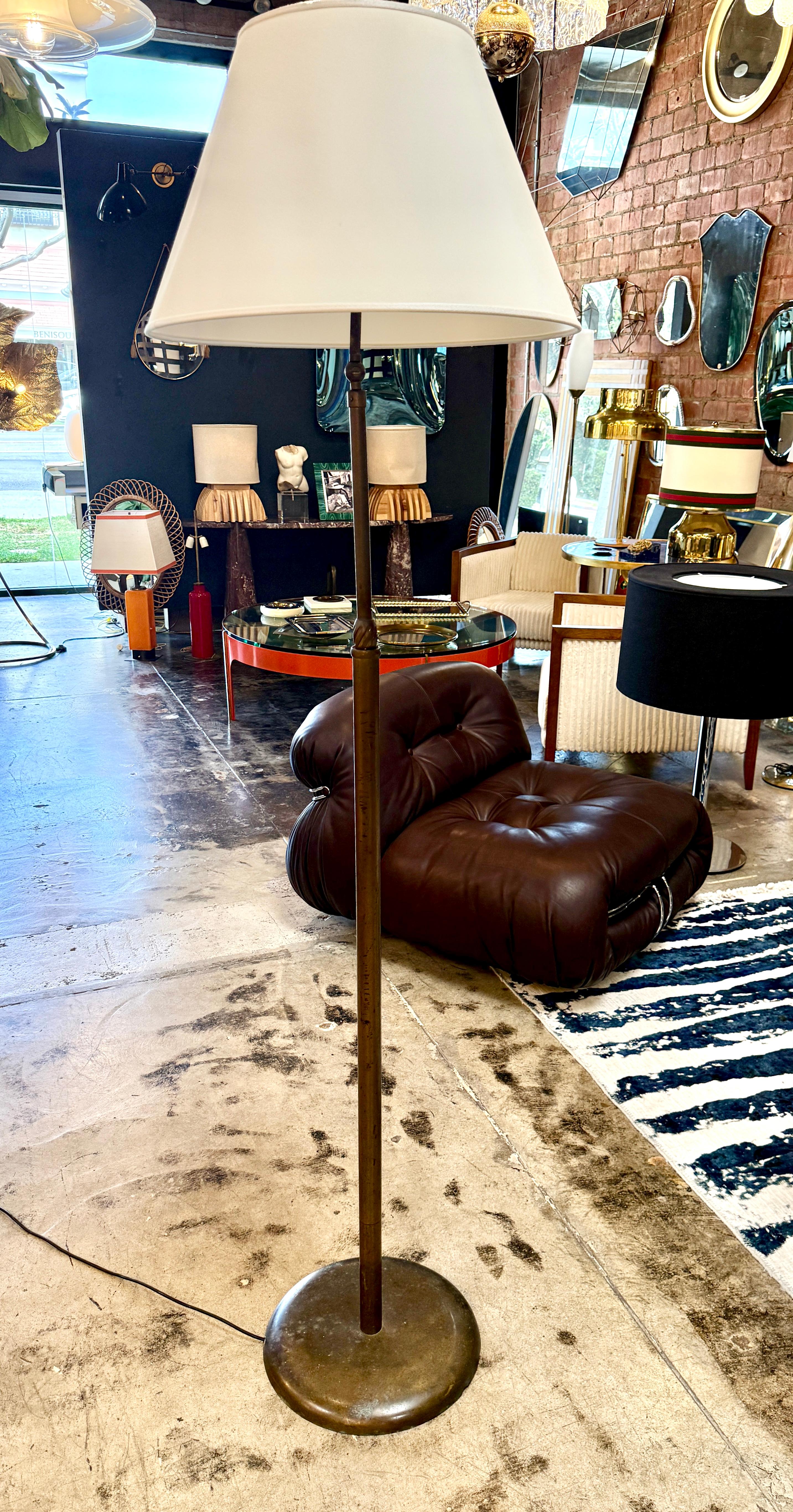 Patented Adjustable Brass Floor Lamp by Angelo Lelli for Arredoluce, Italy, 1950 For Sale 11