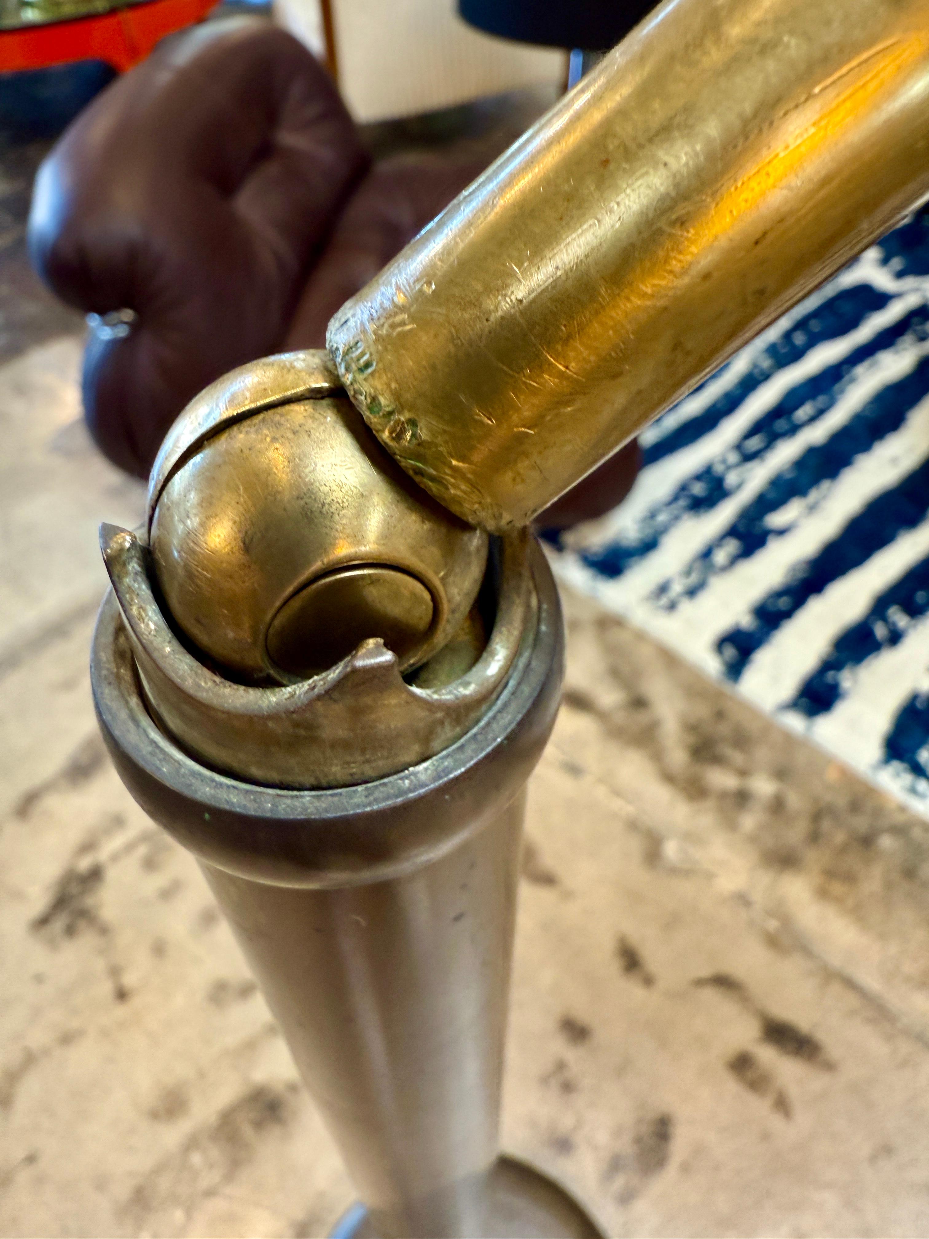 Patented Adjustable Brass Floor Lamp by Angelo Lelli for Arredoluce, Italy, 1950 For Sale 2