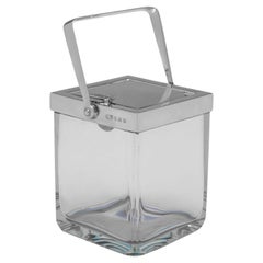 Patented jam pot in sterling silver and glass - made for Harrods in 1911