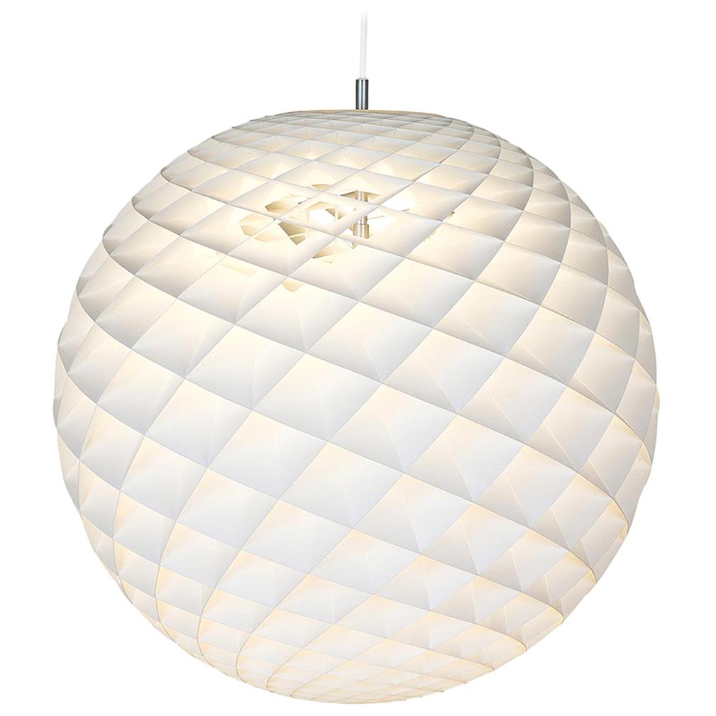 Lampe à suspension Patera en argent grand format en vente