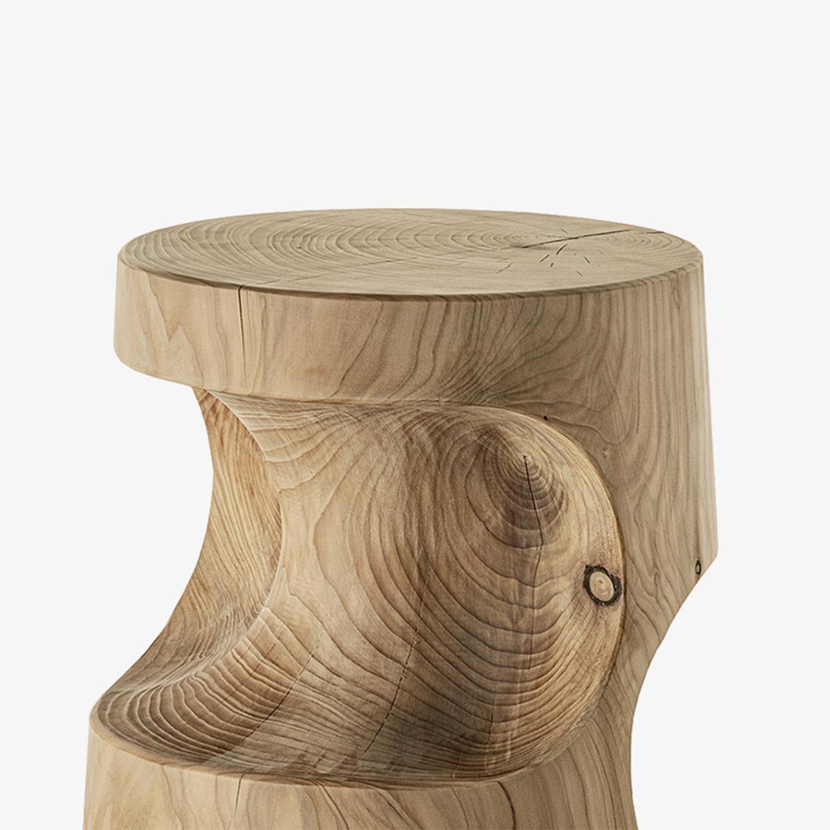 Hand-Crafted Pathfinder Cedar Stool For Sale